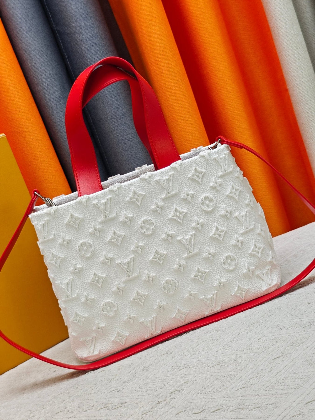 Louis Vuitton Mini Shopper Tote with Monogram Motifs — back