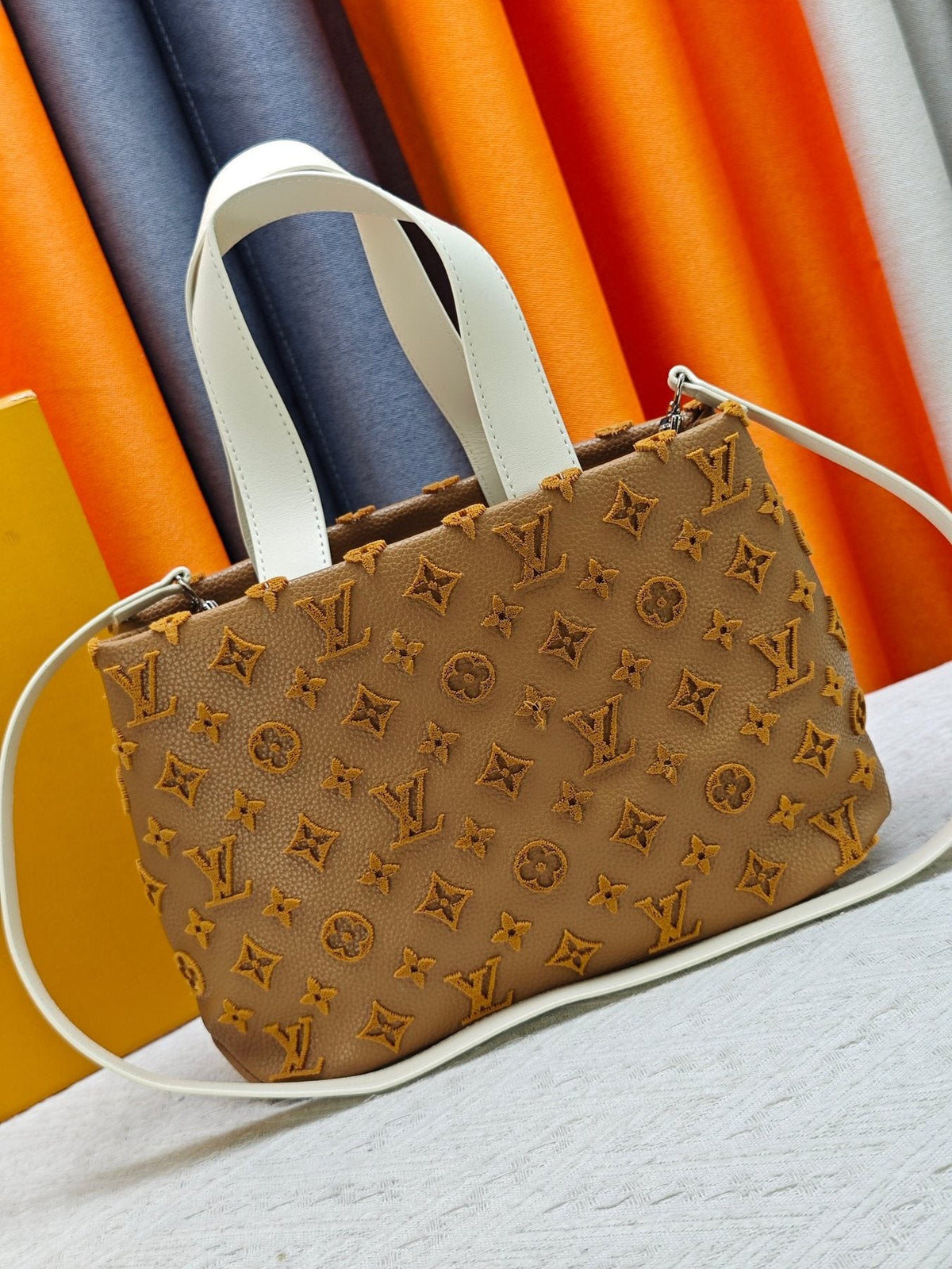 Louis Vuitton Mini Shopper Tote with Monogram Motifs — back