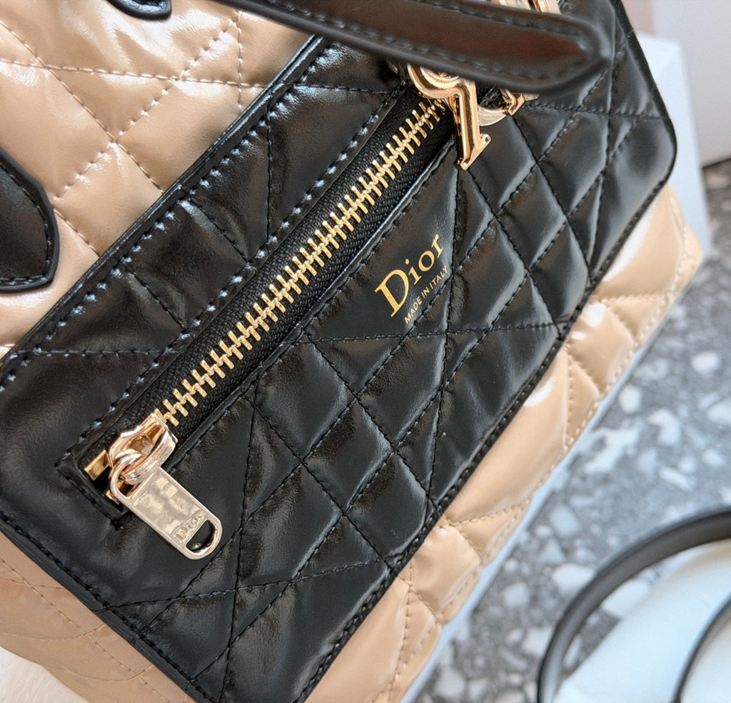 Dior Reversible Toujours Quilted Tote Bag — detail