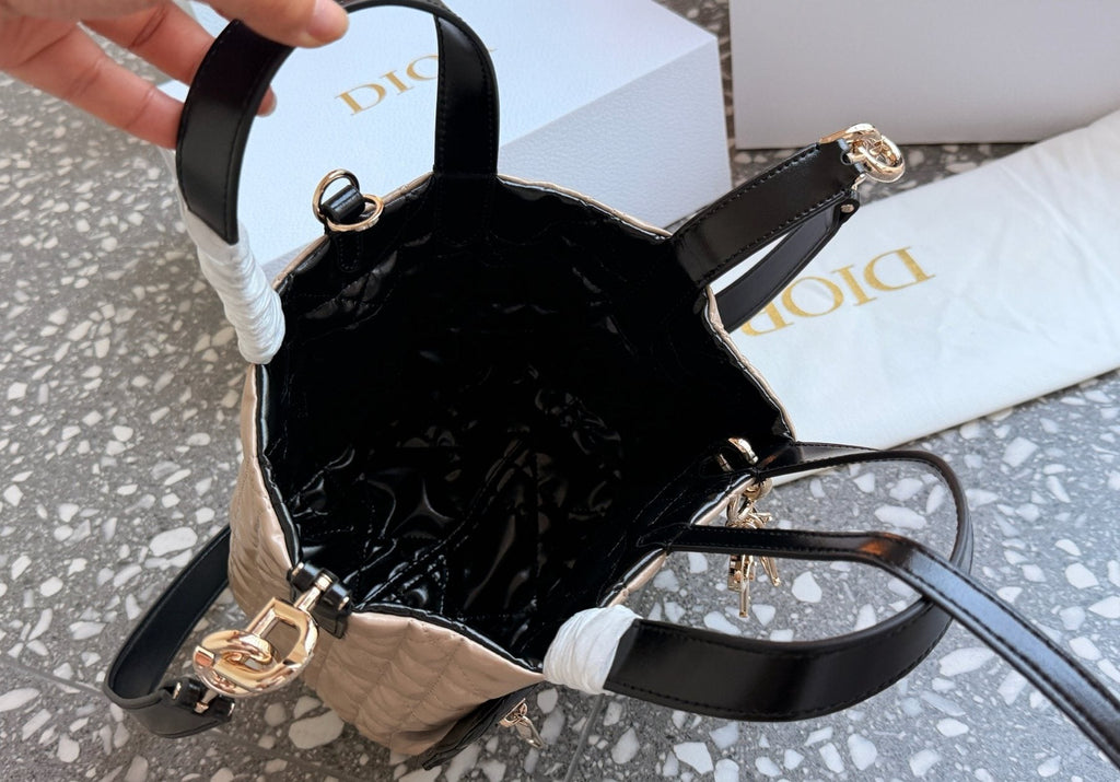 Dior Reversible Toujours Quilted Tote Bag — detail