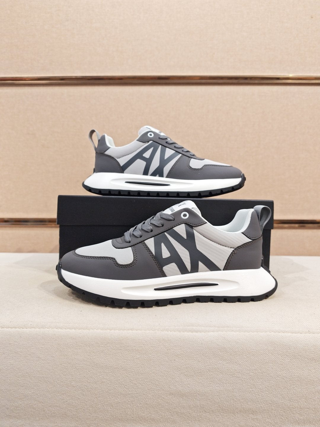 Armani A|X Graphic Lace-Up Sneakers — side