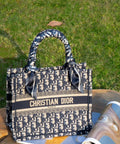 Dior Book Tote with Patterned Panels — hero