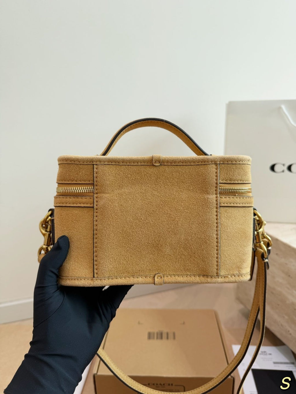 Coach Trail Top Handle Vanity Bag — back