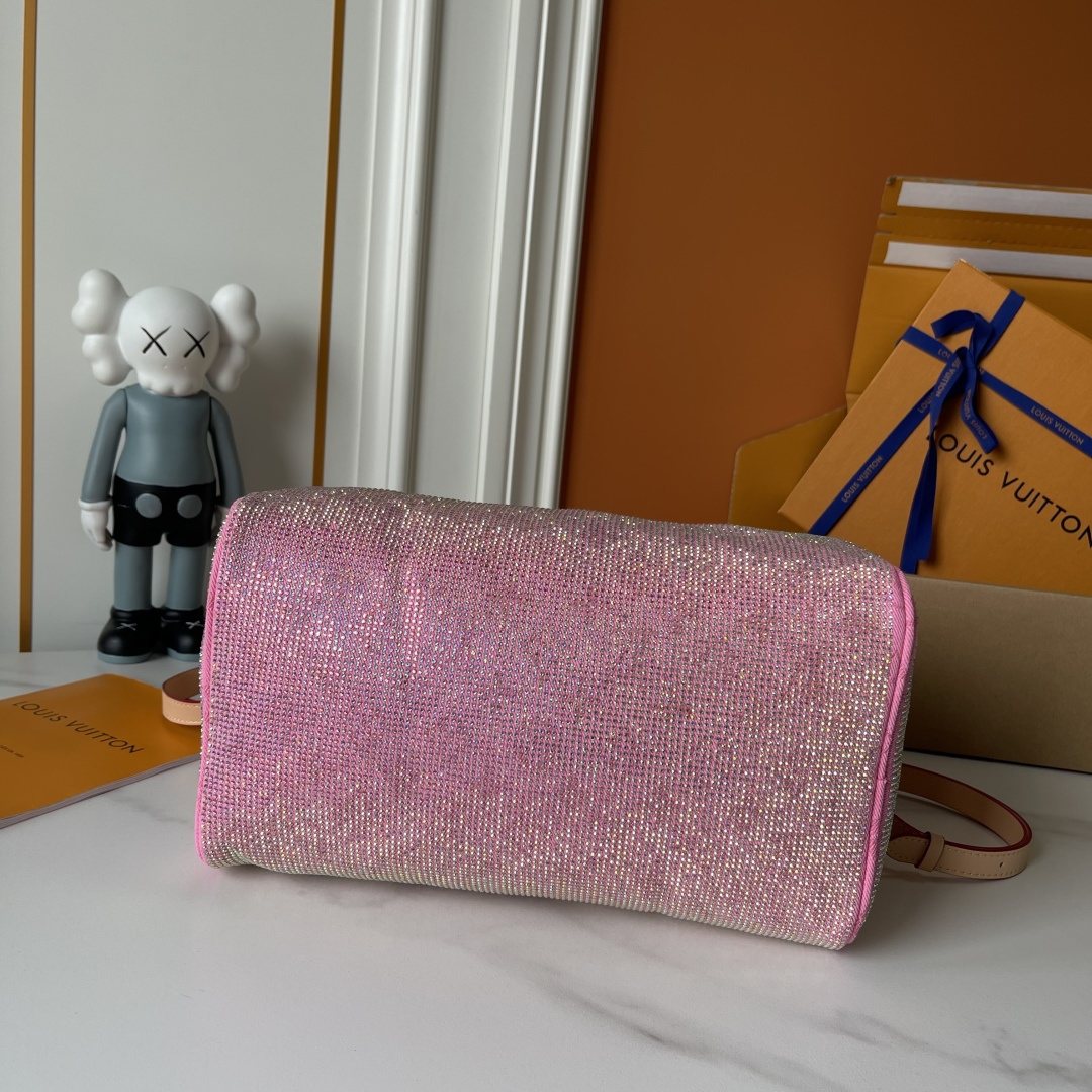 Louis Vuitton Speedy Bandoulière Crystal-Embellished Boston Bag — detail
